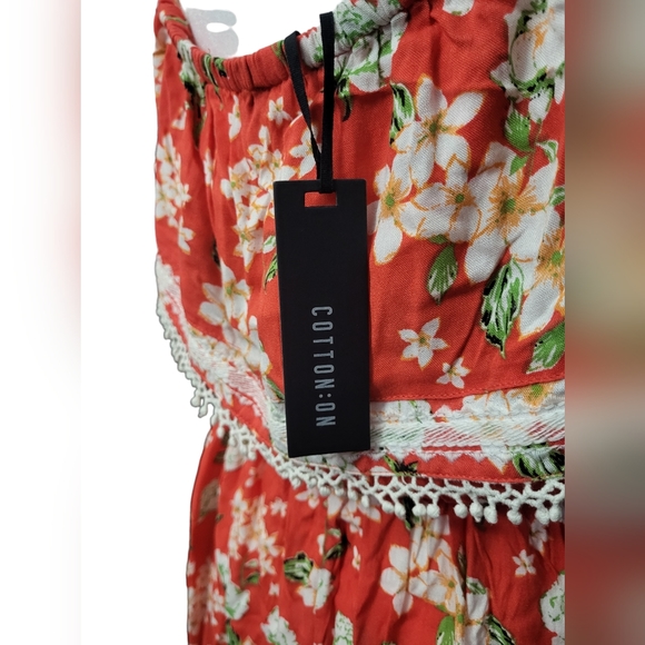 Cotton On Red Floral Dress - Picture 3 of 4